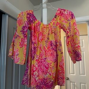 Lilly Pulitzer nevie top floral off shoulder XS